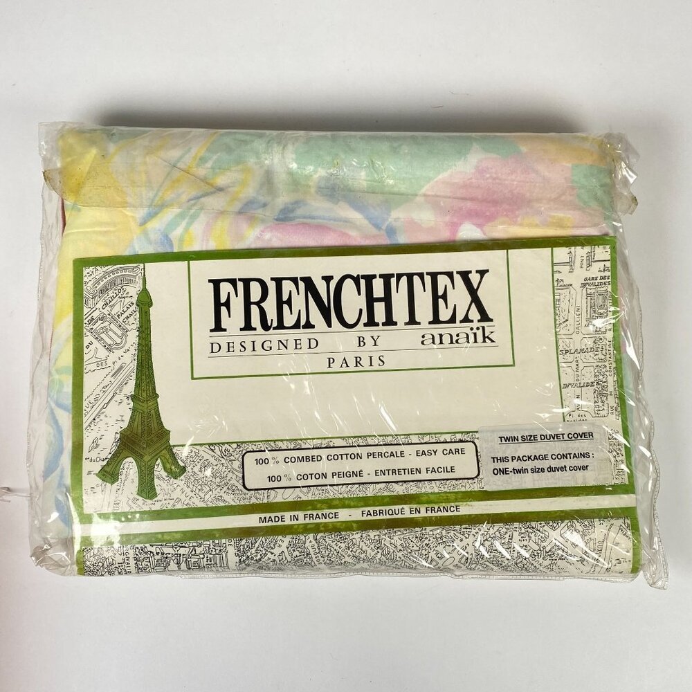 Frenchtex Designed By Anaïk Paris Duvet Cover Twin Size Floral Pastel Vintage